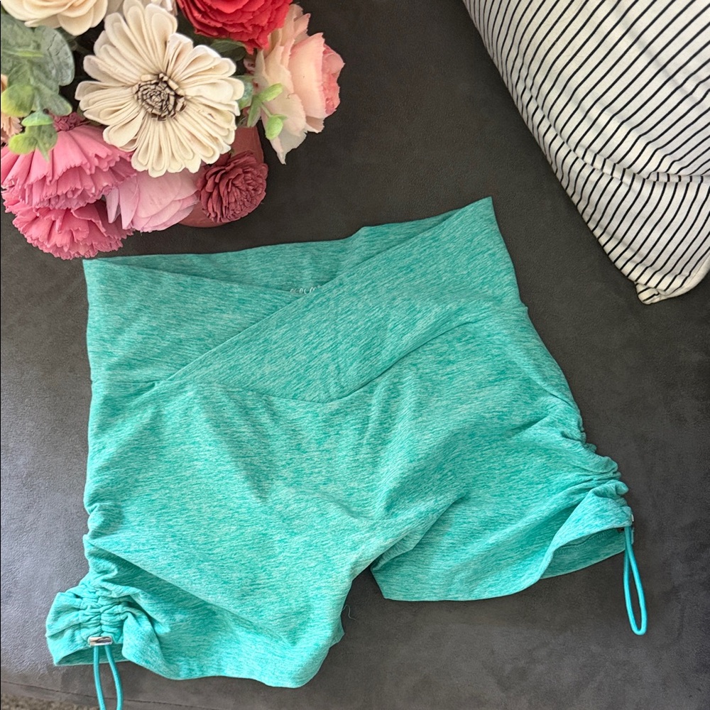 Bombshell Sportswear Turquoise Athletic Shorts